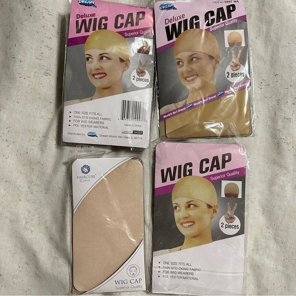 (7) New nude wig caps